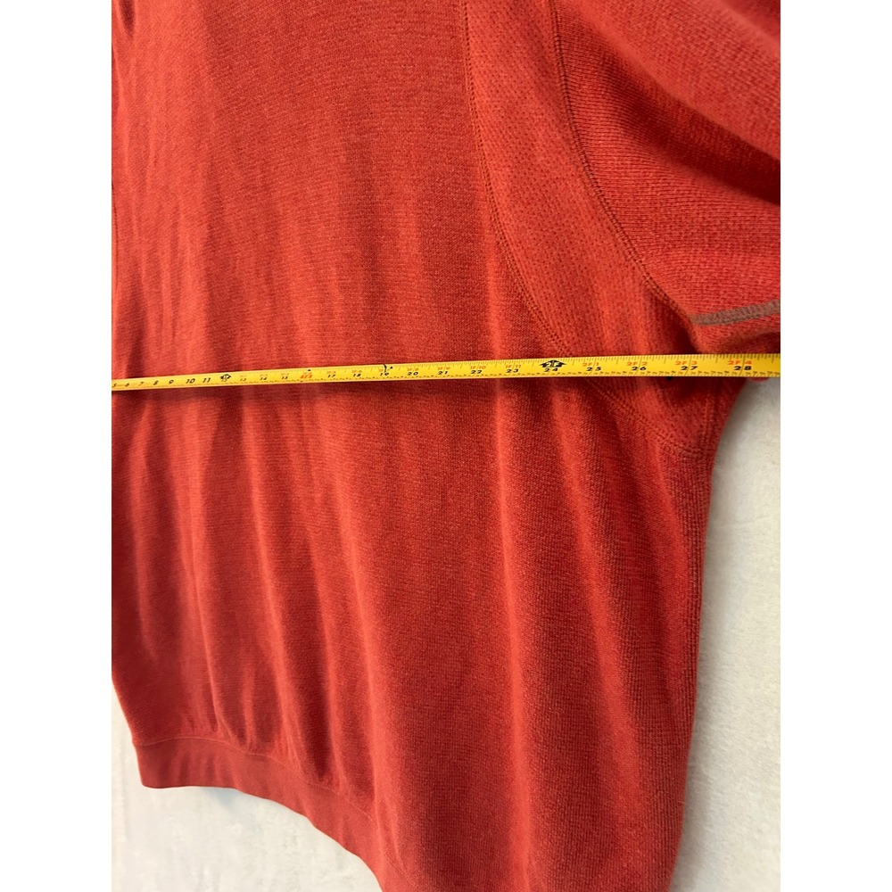 Tommy Bahama Mens Orange Red Quarter Zip Pullover Sweater T21172 XXL - Picture 7 of 8